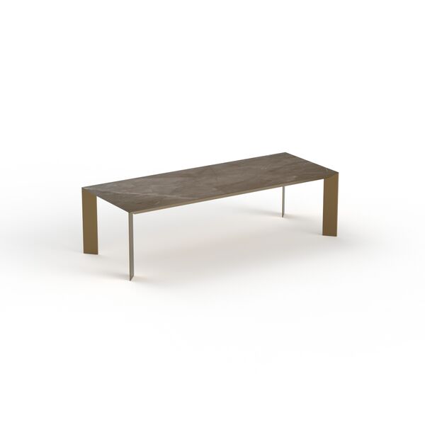 Rectangular Marble Top Metal Stand Table 07 3D Model