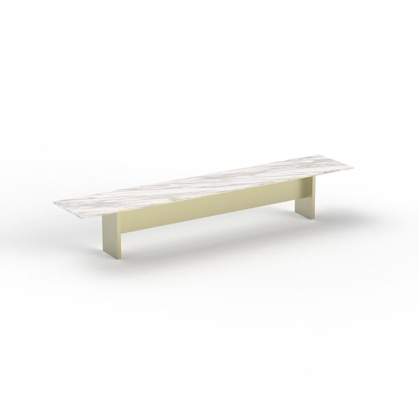 Rectangular Marble Top Metal Stand Table 09 3D Model