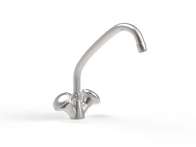 Kitchen Metal Tap 02 3D Model