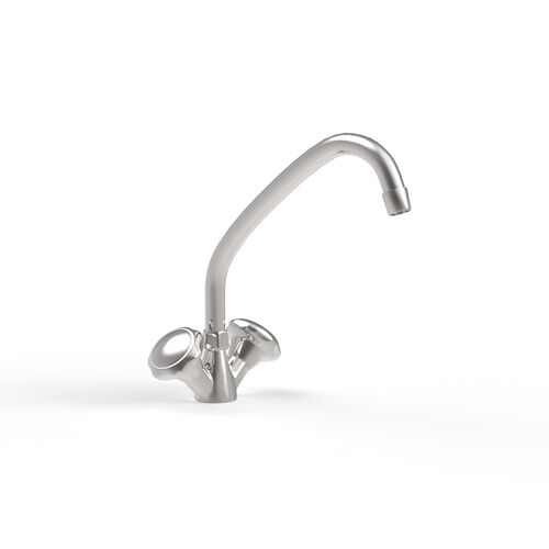 Kitchen Metal Tap 02 3D Model
