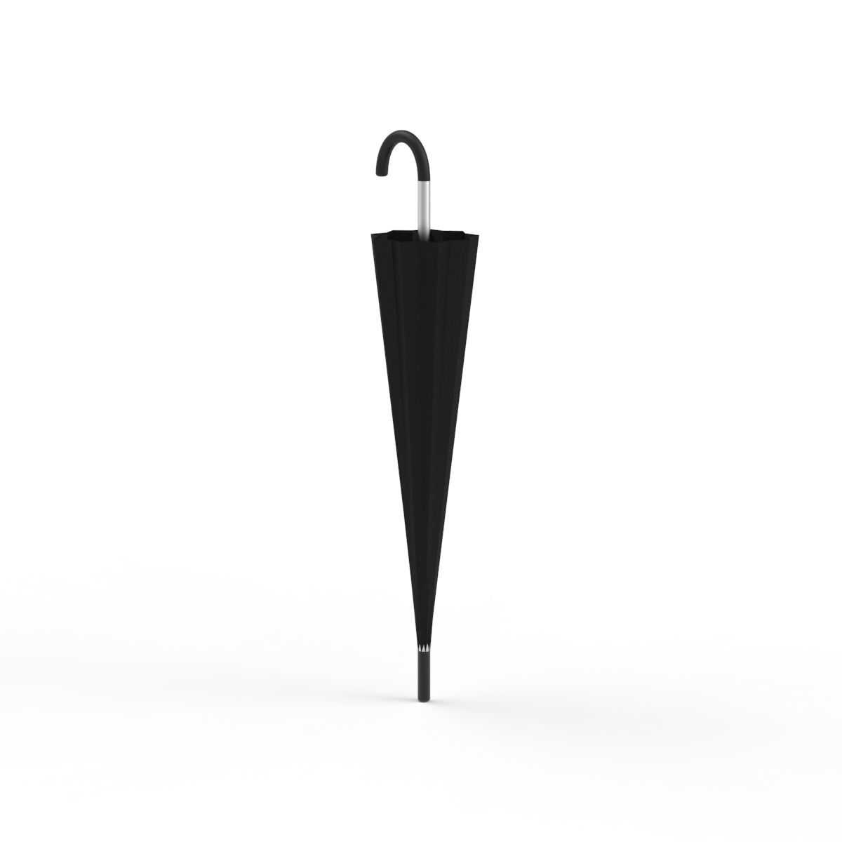 Closed Black Umbrella 01 3D Model