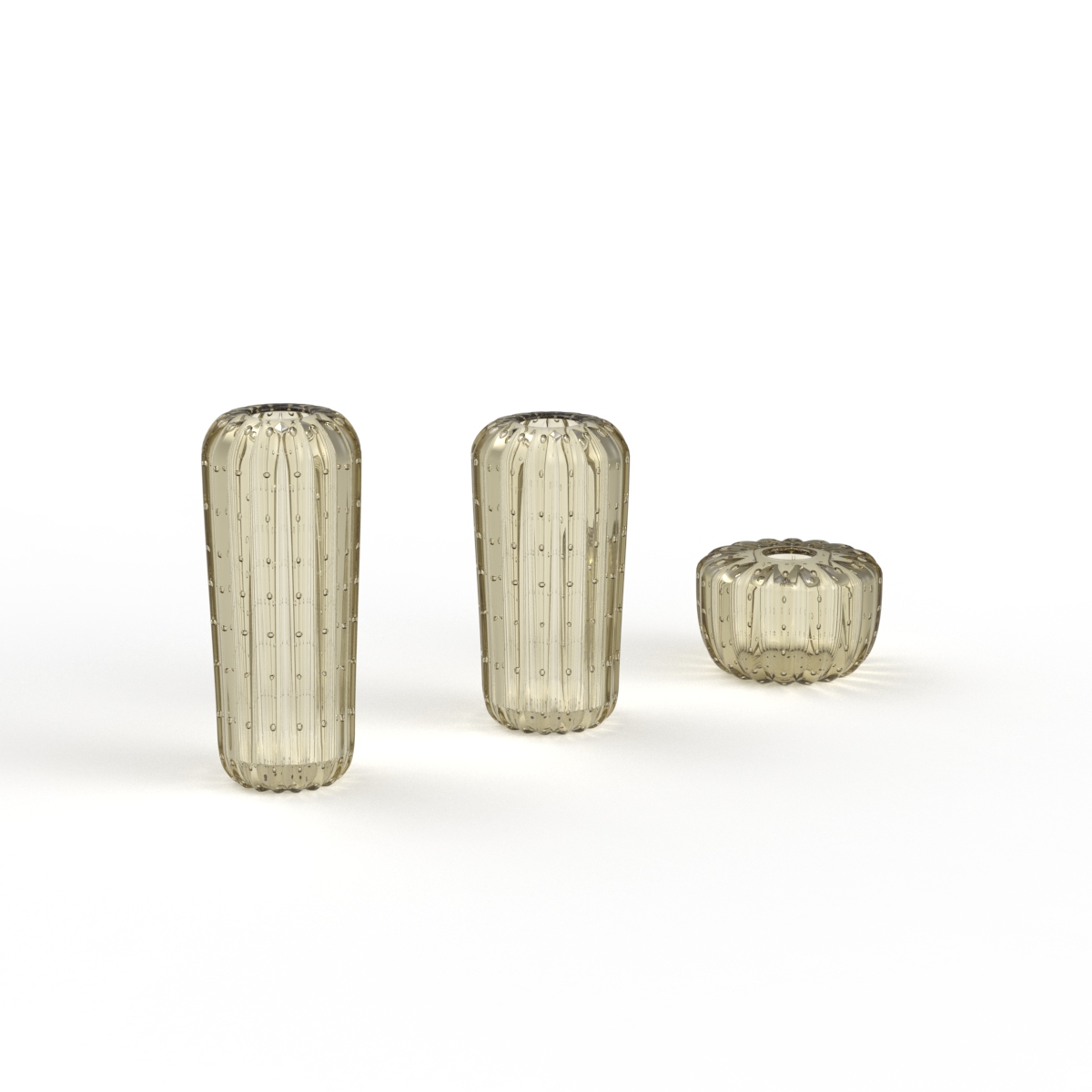 Cactus Collection Vases 3D Model