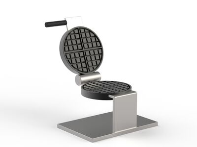 Maker Metal Gray Waffle 01 3D Model