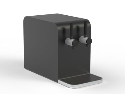 Machine Black Metal Water 01 3D Model