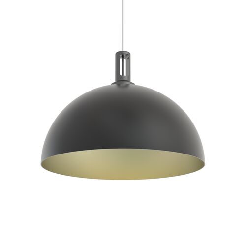 Pendant Round Black Metal Lamp 01 3D Model