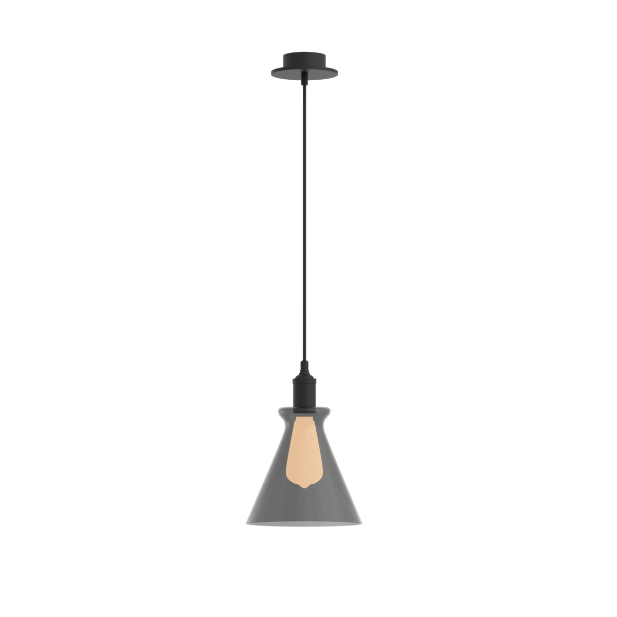 Pendant Round Black Lamp 09 3D Model