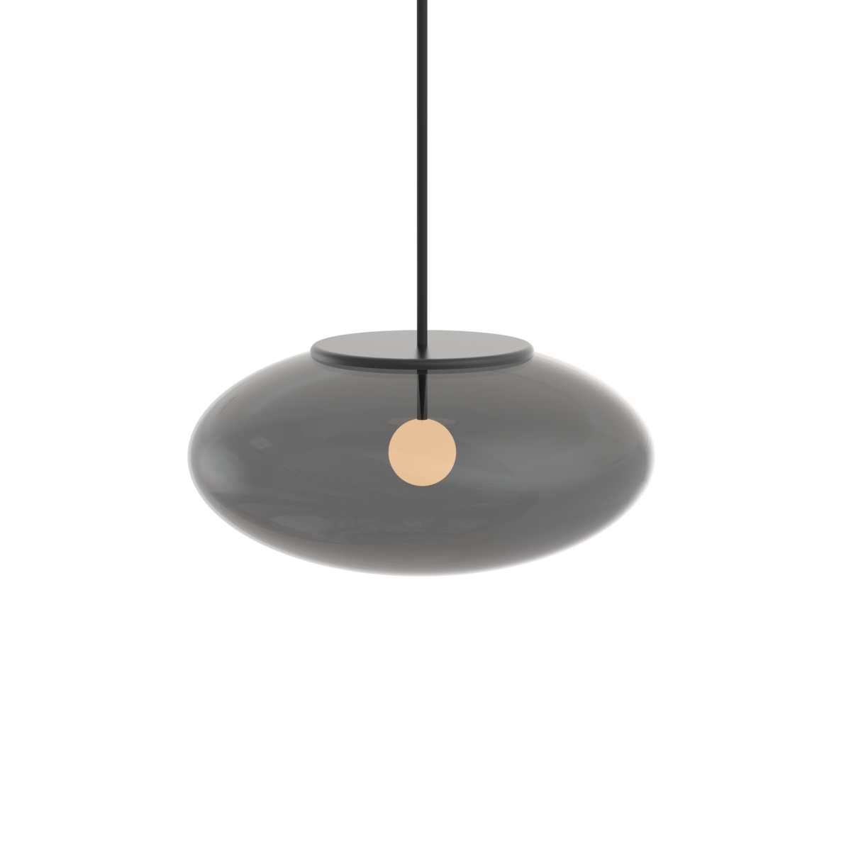 Pendant Round Black Lamp 10 3D Model